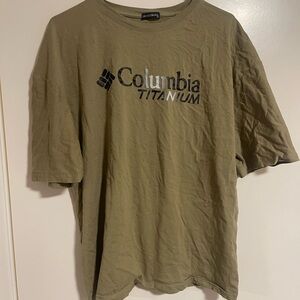Columbia Green Short Sleeve Tee Casual Outdoor Wear